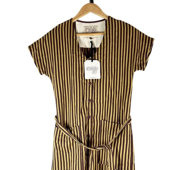 Ace & Jig Gallo Midi Dress Trapeze Size XS Belted Pockets - Picture 3 of 11